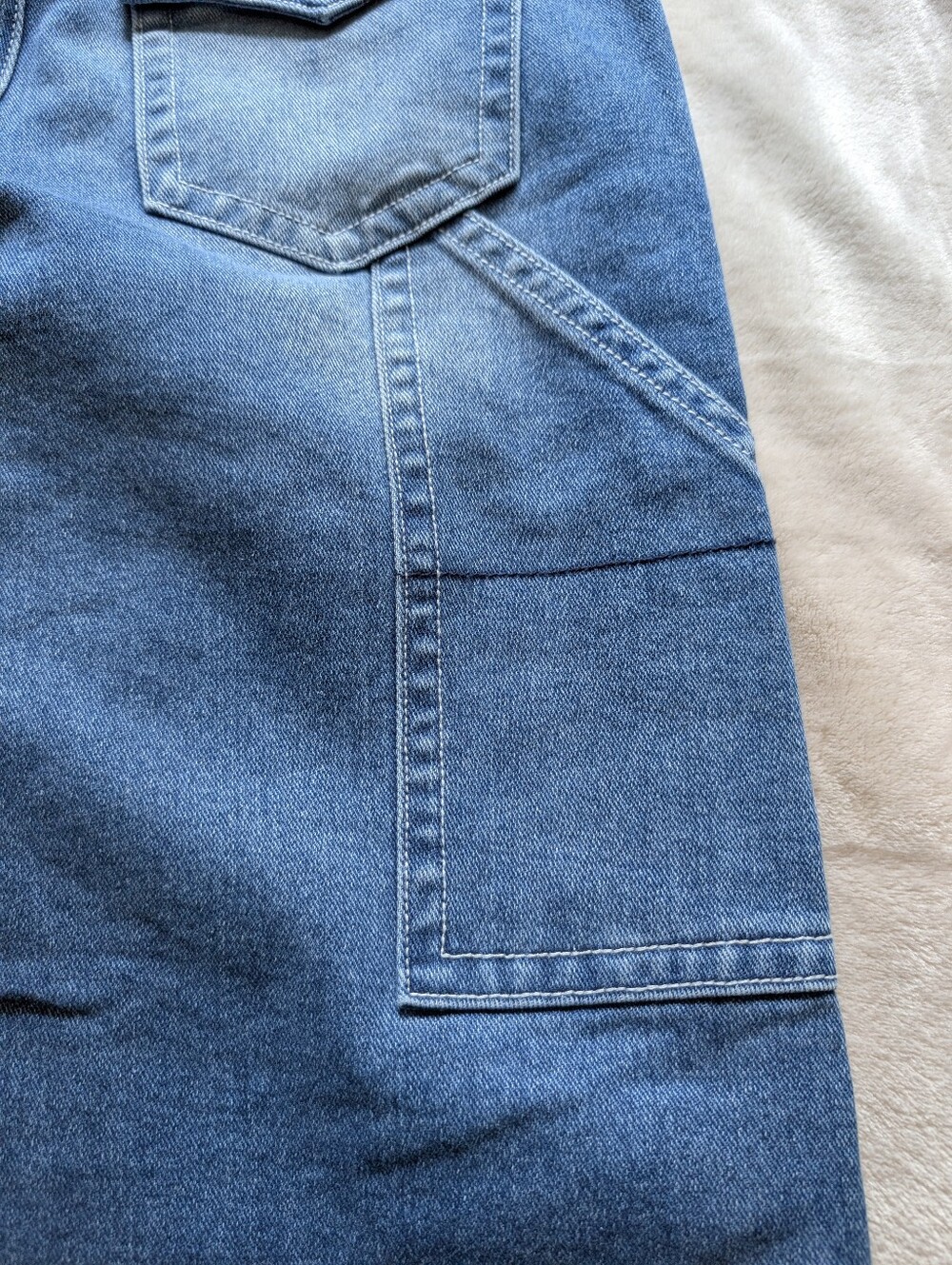 Flamingals Mid Rise Multi Pocket Straight Leg Cargo Jeans NWT Medium - Picture 8 of 9
